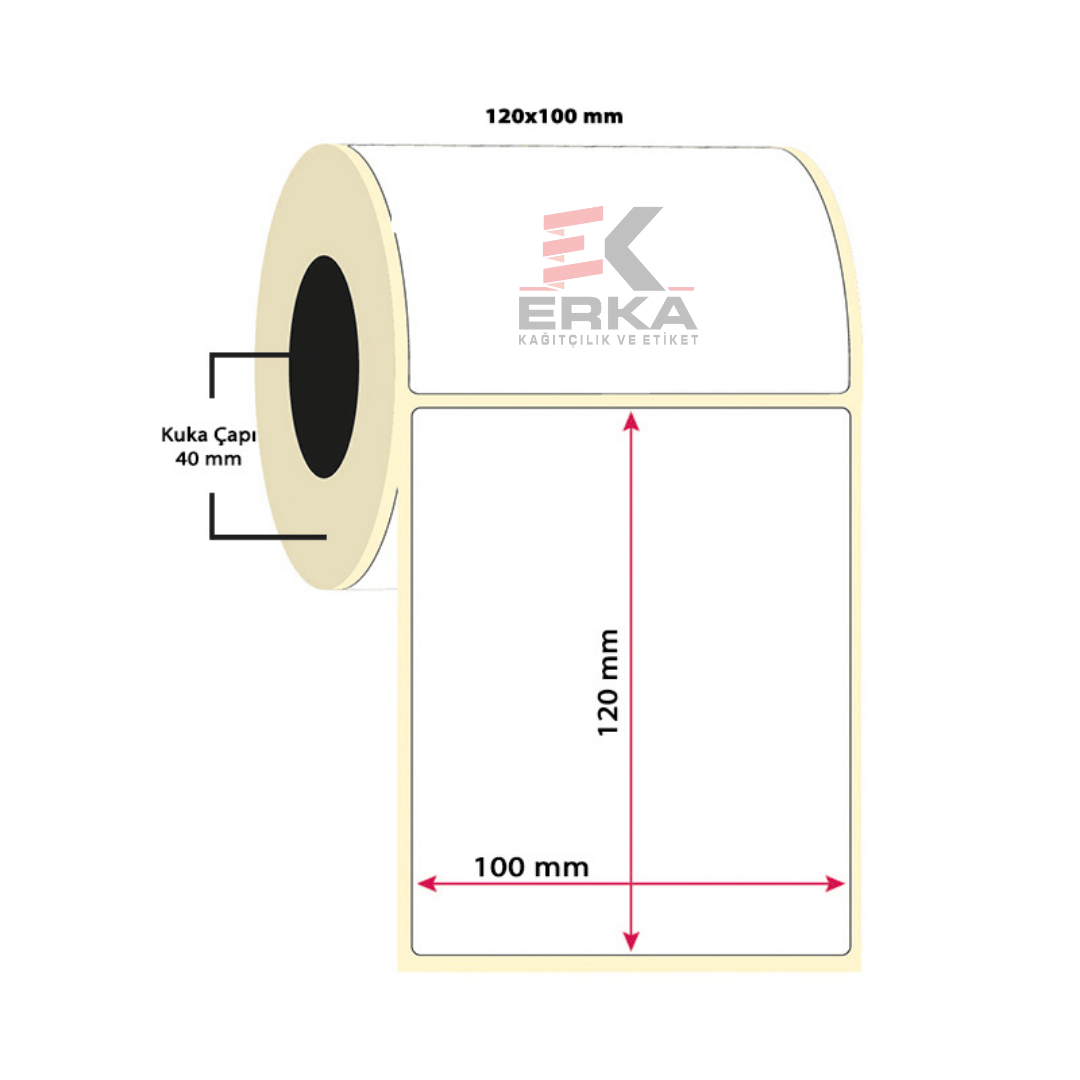 120x100 Termal Barkod Etiketi 350 Sarım